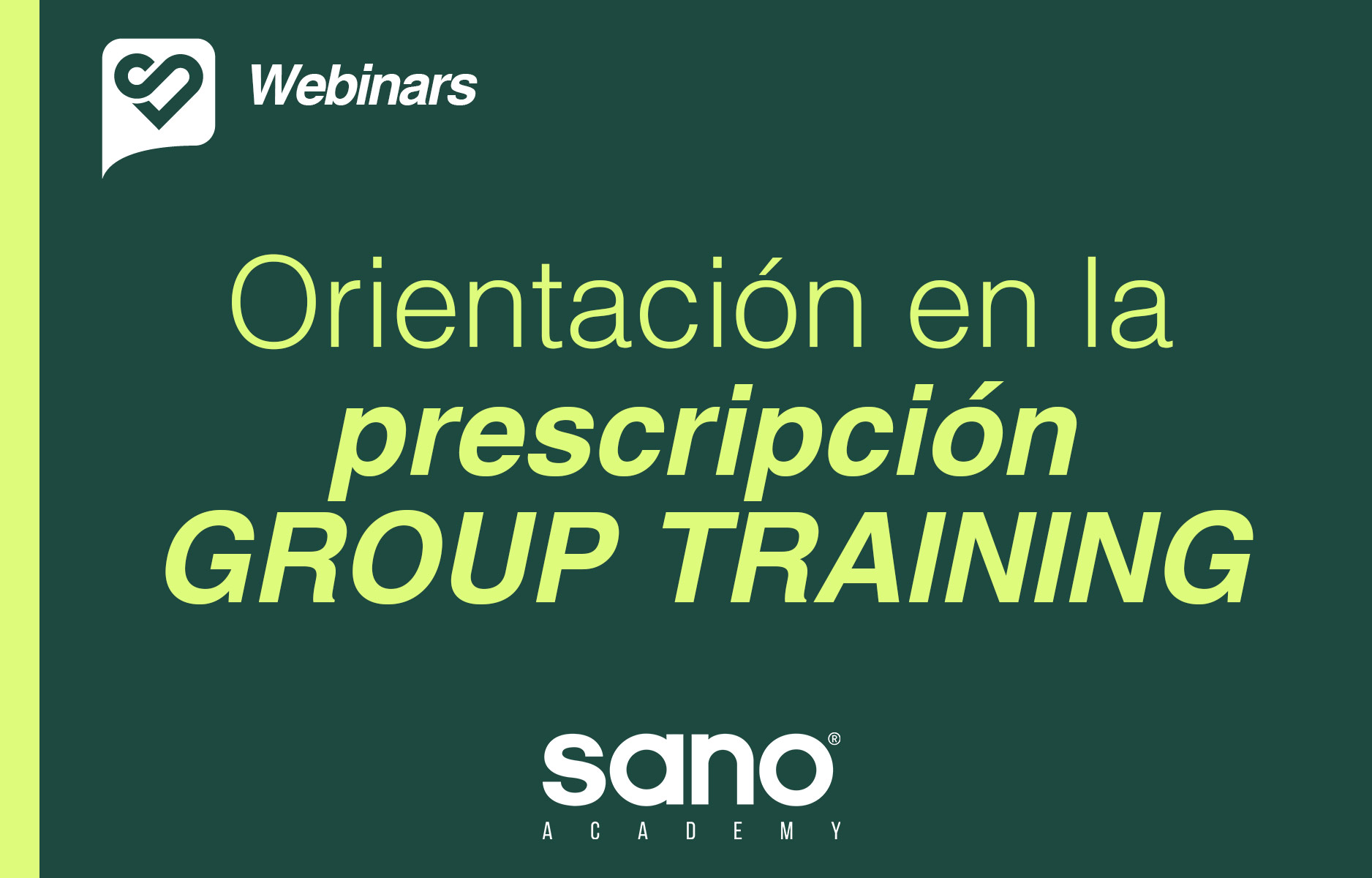 Orientaciones en la prescripción de GROUP TRAINING